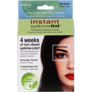 Godefroy, Instant Eyebrow Tint, Permanent Eyebrow Tint Kit, Dark Brown, 3 Application Kit