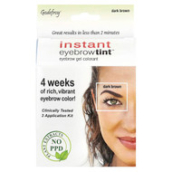 <img alt="Godefroy, Instant Eyebrow Tint, Dark Brown, 3 Application Kit" title="Godefroy, Instant Eyebrow Tint, Dark Brown, 3 Application Kit,186297000944"