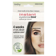 <img alt="Godefroy, Instant Eyebrow Tint, Medium Brown, 3 Application Kit" title="Godefroy, Instant Eyebrow Tint, Medium Brown, 3 Application Kit,186297000951"