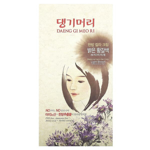 <img alt="DAENG GI MEO RI, Medicinal Herb Hair Color, Light Brown, 5 Piece Kit" title="DAENG GI MEO RI, Medicinal Herb Hair Color, Light Brown, 5 Piece Kit,8807779091374"