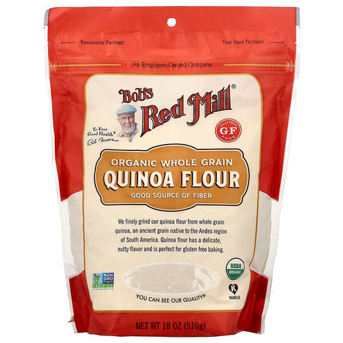 <img alt="Bobs Red Mill, Organic, Whole Grain Quinoa Flour, 18 oz (510 g)" title="Bobs Red Mill, Organic, Whole Grain Quinoa Flour, 18 oz (510 g),039978033208"