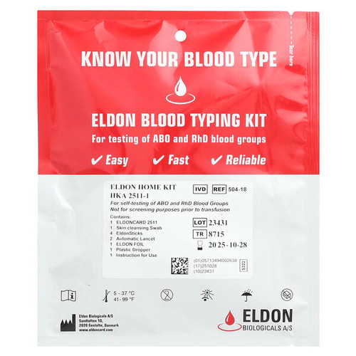 <img alt="Dadamo, Eldon Blood Typing Kit, 1 Kit" title="Dadamo, Eldon Blood Typing Kit, 1 Kit,892165002001"