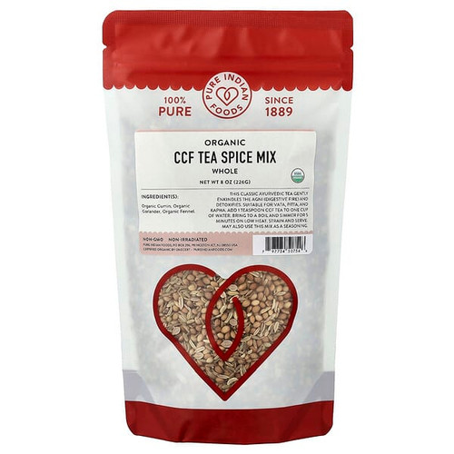 <img alt="Pure Indian Foods, Organic CCF Tea Spice Mix, Whole, 8 oz (226 g)" title="Pure Indian Foods, Organic CCF Tea Spice Mix, Whole, 8 oz (226 g),797734507546"