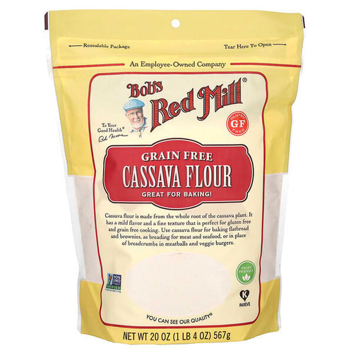 <img alt="Bobs Red Mill, Cassava Flour, Grain Free, 20 oz (567 g)" title="Bobs Red Mill, Cassava Flour, Grain Free, 20 oz (567 g),039978001788"