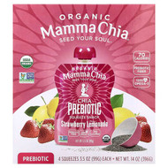 <img alt="Mamma Chia, Organic Chia Prebiotic Squeeze Snack, Strawberry Lemonade, 4 Pack, 3.5 oz (99 g) Each" title="Mamma Chia, Organic Chia Prebiotic Squeeze Snack, Strawberry Lemonade, 4 Pack, 3.5 oz (99 g) Each,856516005769"