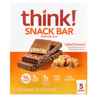 <img alt="Think , Snack Protein Bar, Salted Caramel, 5 Bars, 1.41 oz (40 g) Each" title="Think , Snack Protein Bar, Salted Caramel, 5 Bars, 1.41 oz (40 g) Each,753656711133"