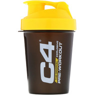 3 PACK of Cellucor, C4, SmartShake Shaker Cup, Black/Yellow, 20 oz (600 ml)