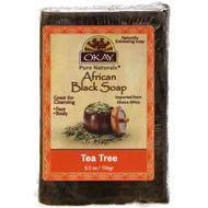3 PACK of Okay, African Black Soap, Tea Tree, 5.5 oz (156 g)