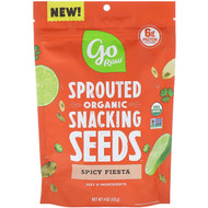 3 PACK of Go Raw, Organic, Sprouted Snacking Seeds, Spicy Fiesta, 4 oz (113 g)