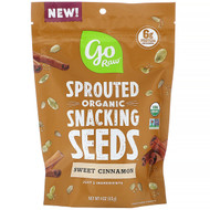 3 PACK of Go Raw, Organic, Sprouted Snacking Seeds, Sweet Cinnamon, 4 oz (113 g)