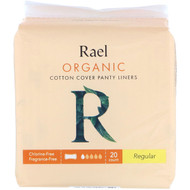 3 PACK of Rael, Organic Cotton Cover Panty Liners, Regular, 20 Count