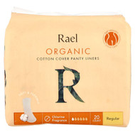 <img alt="Rael, Organic Cotton Cover Panty Liners, Regular, 20 Count" title="Rael, Organic Cotton Cover Panty Liners, Regular, 20 Count,856032008329"