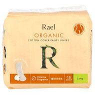 <img alt="Rael, Organic Cotton Cover Panty Liners, Long, 18 Count" title="Rael, Organic Cotton Cover Panty Liners, Long, 18 Count,856032008336"
