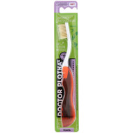 3 PACK of Dr. Plotka, MouthWatchers, Travel, Naturally Antimicrobial Toothbrush, Soft, Red, 1 Toothbrush