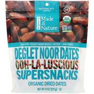 3 PACK of Made in Nature, Organic Dried Deglet Noor Dates, Ooh-La-Luscious Supernacks, 8 oz (227 g)