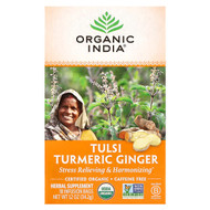 <img alt="Organic India, Tulsi Turmeric Ginger Tea, Caffeine-Free, 18 Infusion Bags, 1.2 oz (34.2 g)" title="Organic India, Tulsi Turmeric Ginger Tea, Caffeine-Free, 18 Infusion Bags, 1.2 oz (34.2 g),801541512324"