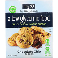 3 PACK of Fifty 50, Low Glycemic Chocolate Chip Cookies, 7 oz (198 g)