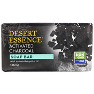 3 PACK of Desert Essence, Soap Bar, Activated Charcoal, 5 oz (142 g)