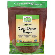 3 PACK of Now Foods, Real Foods, Organic Dark Brown Sugar, 16 oz (454 g)