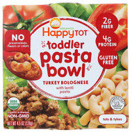 3 PACK of Happy Family Organics, Organics Happy Tot, Toddler Pasta Bowl, Turkey Bolognese, 4.5 oz (128 g)
