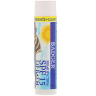 3 PACK of Badger Company, Lip Balm, Clear Zinc, Unscented, SPF 15, 0.15 oz (4.2 g)