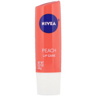 3 PACK of Nivea, Lip Care, Peach, 0.17 oz (4.8 g)