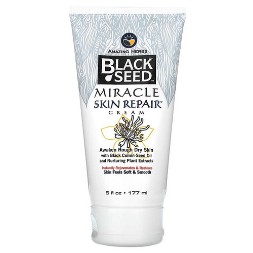 <img alt="Amazing Herbs, Black Seed Miracle Skin Repair Cream, 6 fl oz (177 ml)" title="Amazing Herbs, Black Seed Miracle Skin Repair Cream, 6 fl oz (177 ml),665231760064"