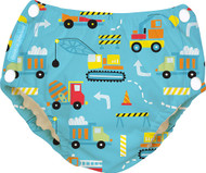 Charlie Banana Reusable Easy Snaps Swim Diaper Medium - Construction -- 1 Piece