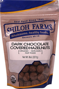 Shiloh Farms Organic Dark Chocolate Covered Hazelnuts -- 8 oz