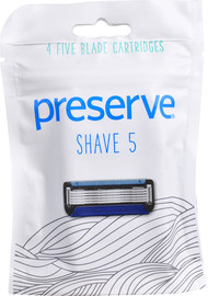 Preserve Shave 5 Blade Cartridges -- 4 Cartridges