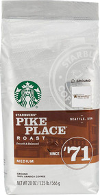Starbucks Ground Coffee Medium Roast Pike Place Roast -- 20 oz