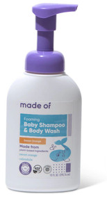 MADE OF Organic Foaming Baby Shampoo & Body Wash Sweet Orange -- 10 fl oz
