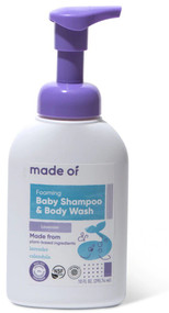 MADE OF Organic Foaming Baby Shampoo & Body Wash Lavender -- 10 fl oz