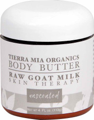 Tierra Mia Organics Raw Goat Milk Body Butter Unscented -- 4 fl oz