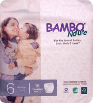 Bambo Nature Training Pants Stage 6 - 40+ lbs -- 18 Diapers