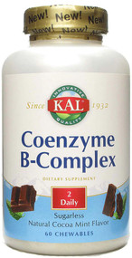 KAL, Coenzyme B-Complex, Natural Cocoa Mint, 60 Chewables