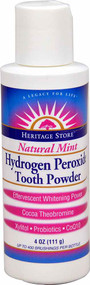 Heritage Products Hydrogen Peroxide Tooth Powder Natural Mint -- 4 oz