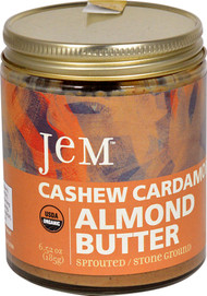 Jem Raw Organic Sprouted Almond Butter Cashew Cardamom -- 6.52 oz