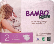 Bambo Nature Baby Diapers Stage 2 - 7 to 13 lbs -- 30 Diapers
