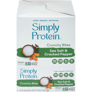 SimplyProtein Crunchy Bites Sea Salt & Cracked Pepper -- 6 Bags