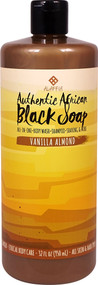 Alaffia Authentic African Black Soap Vanilla Almond -- 32 fl oz