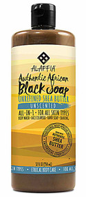 Alaffia Authentic African Black Soap Unscented -- 32 fl oz