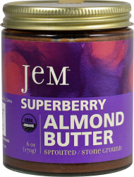 Jem Raw Organic Sprouted Almond Butter Superberry -- 6 oz