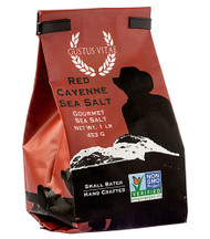 3 PACK of Gustus Vitae Gourmet Sea Salt Red Cayenne -- 1 lb
