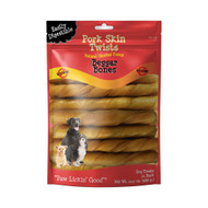 3 PACK of Savory Prime Treat Pork Skin Twists Natural Smoked Flavor Beggar Bones -- 21 Pack