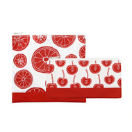 3 PACK of Lunchskins Reusable Sandwich and Snack Zippered- Red-White -- 2 Set