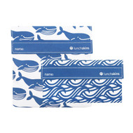 3 PACK of Lunchskins Sandwich and Snack- Blue and White Whale -- 2 Set
