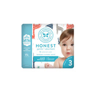 3 PACK of The Honest Company Honest Diapers, Multi Colored Giraffes, Size 3, 16-28 Pounds -- 27 Diapers