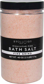 3 PACK of Evolution Salt Co Himalayan Bath Salt Fine Grind -- 40 oz