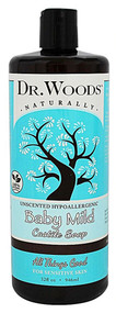 3 PACK of Dr. Woods Naturally Baby Mild Castile Soap Unscented -- 32 fl oz